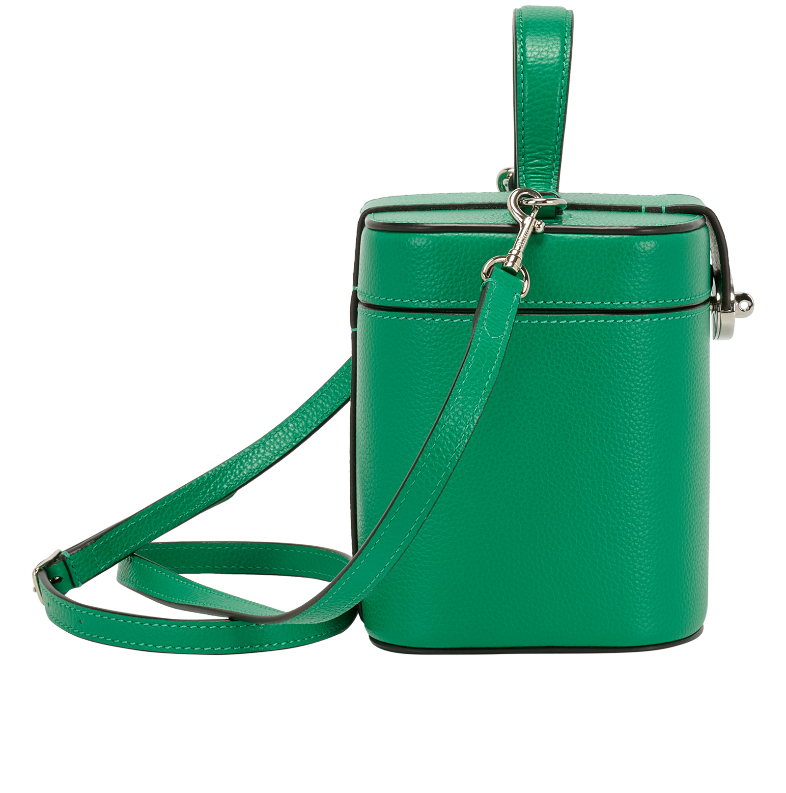 Vanity Case Crossbody Bag, &pound;450, Handbags, Green, Leather, Side view